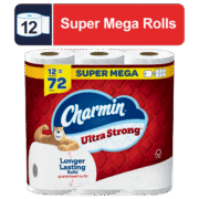 Charmin Ultra Strong Toilet Paper, 12 Super Mega Rolls