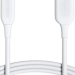 Amazon Basics MFi Certified USB-A to Lightning Charger Cable for Apple iPhone, iPad, Data Sync, 10,000 Bend Lifespan, 6ft, White, 1-Pack