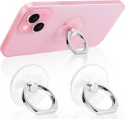 Cell Phone Ring Holder, Transparent Ring Holder 360°Rotation Finger Ring Stand, Clear Cell Phone Kickstand Compatible with Most of Phones, Tablet and Case, (2Silver+1Black+1Rose Gold) - Image 6