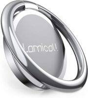 Lamicall Cell Phone Ring Holder Stand - Phone Finger Gip Kickstand, 360° Rotation Polished Metal Grip for Magnetic Car Mount, Fit for iPhone 17/16/15/14 Pro Max Air, Android Smartphone Accessories - Image 5