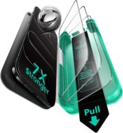 Compatibility: only for iPhone 17e/ iPhone 16e/ iPhone 14/ iPhone 13/ iPhone 13 Pro UltraFit in a Flash: includes an UltraFit tray for the screen protector (read instructions before use), a cleaning kit, and a dust-repellent adhesive for quick, bubble-free application Bubble- and Dust-Free: advanced micro adhesive technology guarantees a perfect fit with no bubbles or dust, while maintaining crystal-clear screen quality Military-Grade Defense: ultra-tough tempered glass resists up to 33 lb of impact resistance to defend your screen against drops, bumps, and scratches In the Box: ESR Armorite screen protectors (3 pack, only for iPhone 17e/ iPhone 16e/ iPhone 14/ iPhone 13/ iPhone 13 Pro), UltraFit tray, cleaning kit, and manual
