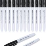 Amazon Basics Fine Tip Permanent Markers for Writing, Drawing, Quick Drying, Office, School, and Home Use, Black, 12 Pack