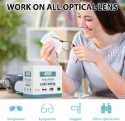 400 Count Lens Wipes for Eyeglasses, Eyeglass Lens Cleaning Wipes Pre-moistened Individually Wrapped Sracth-Free Streak-Free Eye Glasses Cleaner Wipes for Sunglass, Camera Lens, Goggles - Image 2