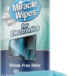 MiracleWipes for Electronics Cleaning - Screen Wipes Designed for TV, Phones, Monitors and More - Includes Microfiber Towel - (60 Count)