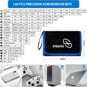 STREBITO Electronics Precision Screwdriver Sets 142-Piece with 120 Bits Magnetic Repair Tool Kit for iPhone, MacBook, Computer, Laptop, PC, Tablet, PS4, Xbox, Nintendo, Game Console - Image 2