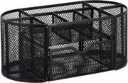 Amazon Basics Wire Mesh Pen Cup, Office Caddy Storage, Black, ‎3.7" x 3.3" - Image 2