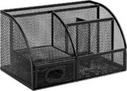 Amazon Basics Wire Mesh Pen Cup, Office Caddy Storage, Black, ‎3.7" x 3.3" - Image 3