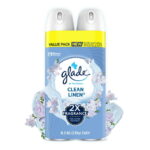 Glade Aerosol Spray, Air Freshener for Home, Clean Linen Scent
