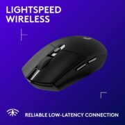 Logitech G305 Lightspeed Wireless Gaming Mouse, Hero Sensor, 12,000 DPI, Lightweight, 6 Programmable Buttons, 250h Battery, On-Board Memory, Compatible with PC, Mac - Black - Image 2