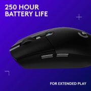 Logitech G305 Lightspeed Wireless Gaming Mouse, Hero Sensor, 12,000 DPI, Lightweight, 6 Programmable Buttons, 250h Battery, On-Board Memory, Compatible with PC, Mac - Black - Image 3