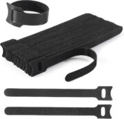 Reusable Cable Ties, 60 PCS 8 Inches Adjustable Cord Straps Wire Organizer Cord Wrap and Hook Loop Cable Management - Image 4