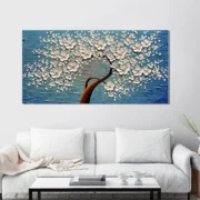 Modern Abstract Big Money Tree Flower Canvas Painting Posters Prints Wall Art Picture - Image 4