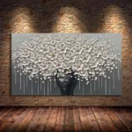 Modern Abstract Big Money Tree Flower Canvas Painting Posters Prints Wall Art Picture