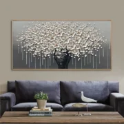 Modern Abstract Big Money Tree Flower Canvas Painting Posters Prints Wall Art Picture - Image 2