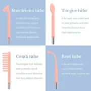4 In 1 Handheld Electric For Face Skin Beauty Tools Portable High Frequency Facial Therapy Wand Acne Treatment Machine Neon Wand - Image 3