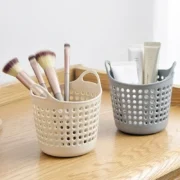 Mini Desktop Storage Basket Creativity Fashion Hollow Toy Basket Plastic Table Sundries