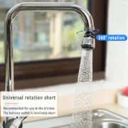 Kitchen Gadgets 2 Modes 360 Rotatable Bubbler High Pressure Faucet Extender - Image 5