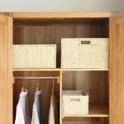 Woven Storage Basket Large Sundries Snack Toy Organizer Basket Wardrobe Closet Organzier - Image 2