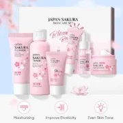 6pcs/Set Sakura Skin Care Sets Face Cream Serum Toner Facial Cleanser Sunscreen Eye Cream Face Skin Care Set Product Gift box - Image 5
