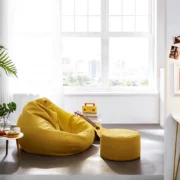 New Lazy Bean Bag Sofas Cover Chairs Without Filler Linen Cloth Lounger Seat Bean - Image 4