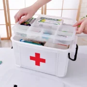 First Aid Kit Medicine Storage Box Portable Emergency Box Household