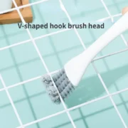 2 in 1 BBQ Grill Barbecue Cleaning Brush V-shaped Hooked Brush Scrapeir - Image 3