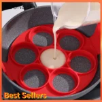 Silicone Pancake Maker Multiple Shapes 7 Holes Nonstick Baking Mold Ring Fried Egg