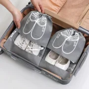 Reusable Non-woven Shoes Storage Organizer Bags Travel Portable Closet Bag - Image 3