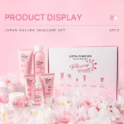 6pcs/Set Sakura Skin Care Sets Face Cream Serum Toner Facial Cleanser Sunscreen Eye Cream Face Skin Care Set Product Gift box - Image 4