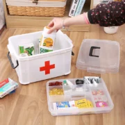 First Aid Kit Medicine Storage Box Portable Emergency Box Household - Image 2