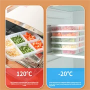 fridge Food retain freshnessBoxes Meat and vegetables Refrigerated container StackableKitchen food classification tool - Image 5