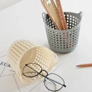 Mini Desktop Storage Basket Creativity Fashion Hollow Toy Basket Plastic Table Sundries - Image 3