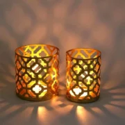 Vintage Metal Candle Holder Candleholder Lantern Hurricane Pillar Table Candlestick - Image 2