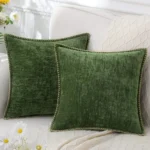 Olanly Chenille Cushion Cover 45x45 Pillow Cover 40x40cm Sofa Decorative