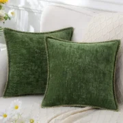 Olanly Chenille Cushion Cover 45x45 Pillow Cover 40x40cm Sofa Decorative