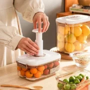 Food Vacuum Storage Box Sealed Kitchen Fresh-Keeping Box Large Capacity Food Transparent Storage Container with Vacuum Pump - Image 3