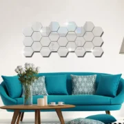 12Pcs 3D Mirror Wall Sticker DIY Hexagon Shape wall sticker Removable Living-Room - Image 6