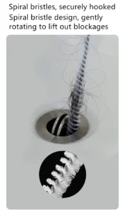 Pipe Dredging Brush Long Clean Kitchen Bathroom Hair Sewer Sink Cleaning - Image 4
