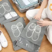 Reusable Non-woven Shoes Storage Organizer Bags Travel Portable Closet Bag - Image 2