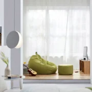 New Lazy Bean Bag Sofas Cover Chairs Without Filler Linen Cloth Lounger Seat Bean - Image 3
