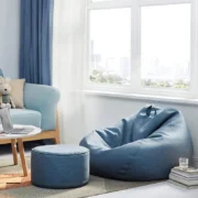New Lazy Bean Bag Sofas Cover Chairs Without Filler Linen Cloth Lounger Seat Bean - Image 2