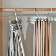 Trouser Rack Hangers Stainless Steel Folding Pant Rack Tie Hanger Shelves - Image 5