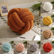 1pc Soft Knot String Ball Cushions Bed Stuffed Pillow Home Decor Cushion