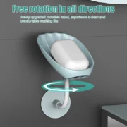 New Leaf Shape Soap Box Drain Soap Holder Box Bathroom Accessories - Image 3