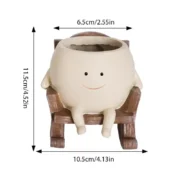 New Face Planter Pots for Indoor Plants Cute Resin Flower Head Planters, - Image 3