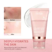 Collagen Overnight Wrapping Peel Off Facial Mask Set Korean Collagen Night Wrapping Mask Deeply Hydrates Night Care Mask Cream - Image 5