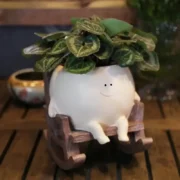 New Face Planter Pots for Indoor Plants Cute Resin Flower Head Planters, - Image 4
