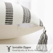 Olanly Cotton Pillow Cover 45x45cm Striped Cushion Cover Decorative Pillowcase For Sofa - Image 3
