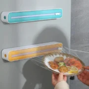 2 In 1 Food Film Dispenser Magnetic Wrap Dispenser With Cutter Storage Box - Image 2