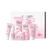6pcs/Set Sakura Skin Care Sets Face Cream Serum Toner Facial Cleanser Sunscreen Eye Cream Face Skin Care Set Product Gift box - Image 6